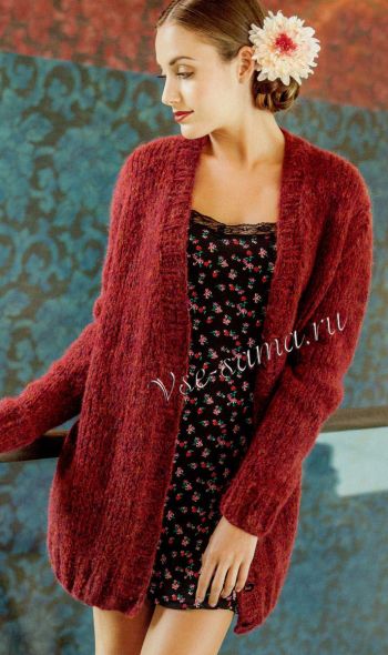 Модный кардиган спицами, фото Модный кардиган спицами, фото