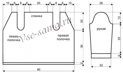 Выкройка для кофточки Выкройка для кофточки