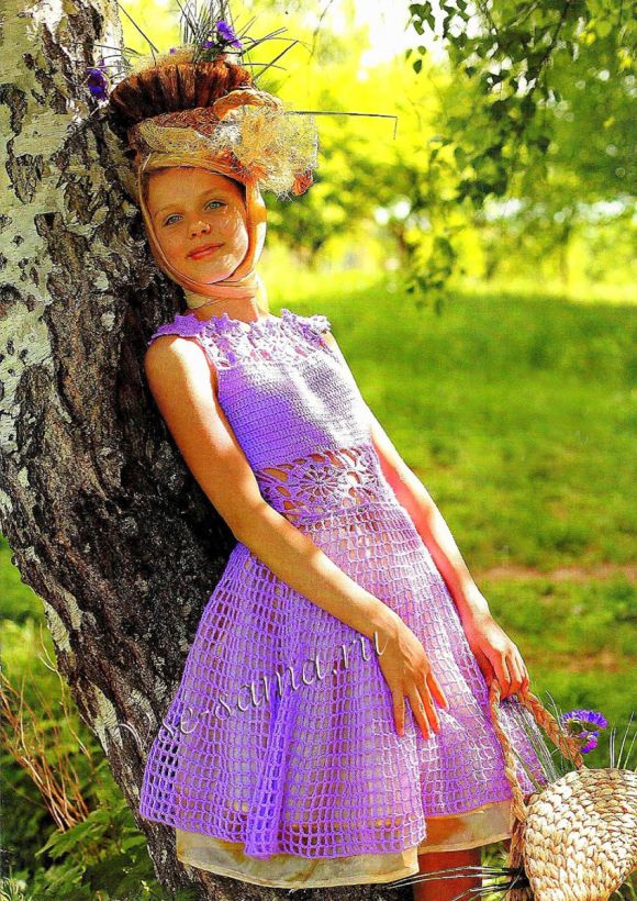 Ажурное сиреневое платье, фото Ажурное сиреневое платье, фото