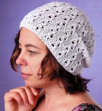 Белая шапочка-мешочек, фото Белая шапочка-мешочек, фото