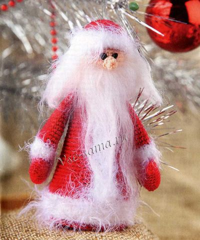 Дед мороз - вязаная игрушка, фото Дед мороз - вязаная игрушка, фото