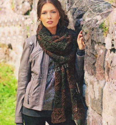 Двухцветный шарф, фото Двухцветный шарф, фото