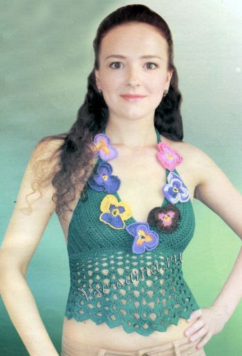 Модный топ с цветами, фото Модный топ с цветами, фото