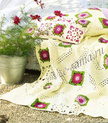 Подушечки и плед, фото Подушечки и плед, фото