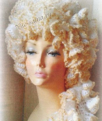 Шарф крючком "Облака", фото Шарф крючком "Облака", фото