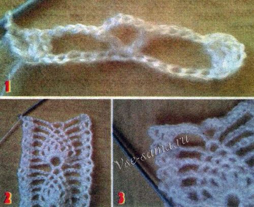 Шарф крючком "Облака", фото 1-3 Шарф крючком "Облака", фото 1-3