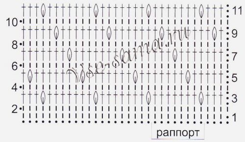 Схема вязания узора 14 крючком Схема вязания узора 14 крючком