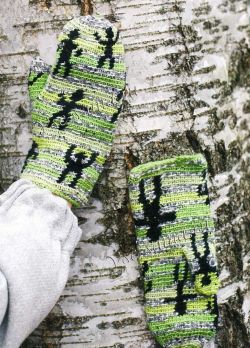 Варежки с человечками, фото Варежки с человечками, фото