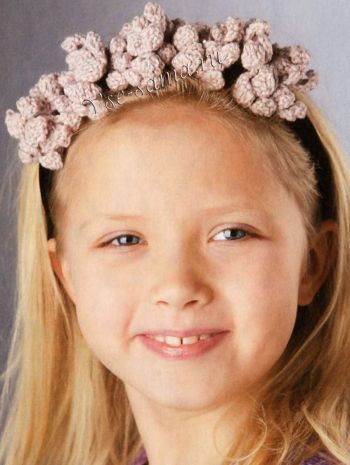 Венок из цветов крючком, фото Венок из цветов крючком, фото