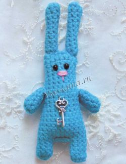 Заяц-ключник - игрушка амигуруми, фото Заяц-ключник - игрушка амигуруми, фото
