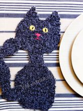 Аппликация на салфетку Кошечка Аппликация на салфетку Кошечка