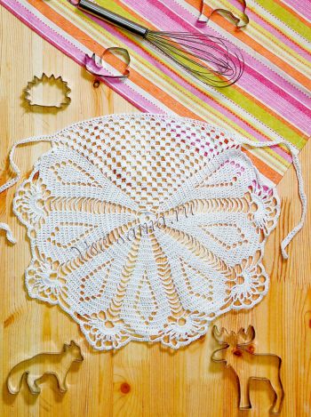 Ажурный фартук крючком Ажурный фартук крючком