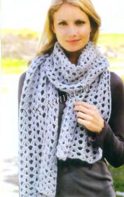 Ажурный шарф Дымка, фото Ажурный шарф Дымка, фото