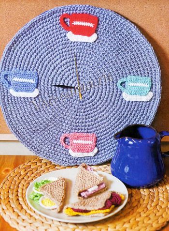 Часы и бутерброды крючком Часы и бутерброды крючком