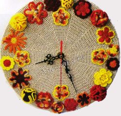 Часы крючком До свидания, лето Часы крючком До свидания, лето