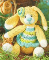 Игрушка крючком - Зайчонок Мила Игрушка крючком - Зайчонок Мила