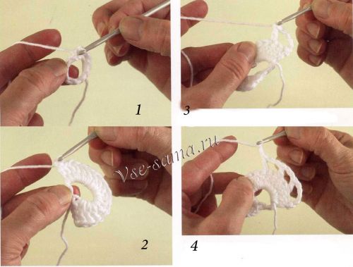 Кайма крючком из полукругов с попкорном-1 Кайма крючком из полукругов с попкорном-1