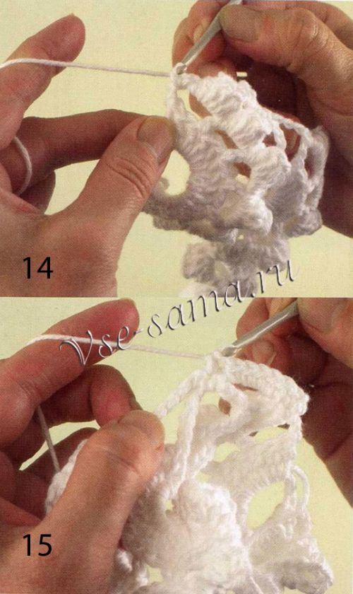 Кайма крючком из полукругов с попкорном-4 Кайма крючком из полукругов с попкорном-4