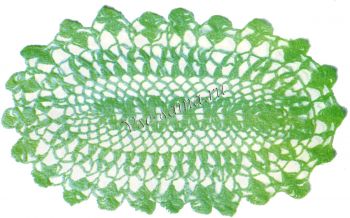 Овальная салфетка крючком Овальная салфетка крючком