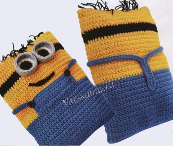 Подушка-игрушка крючком - Миньон Подушка-игрушка крючком - Миньон