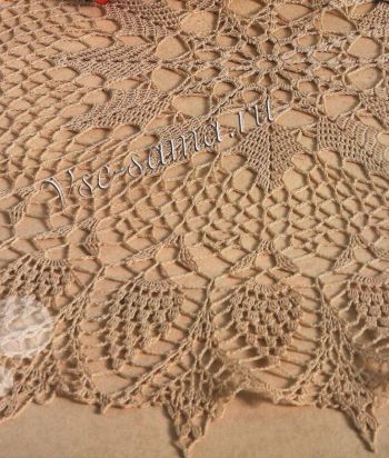 Салфетка крючком цвета крем-брюле Салфетка крючком цвета крем-брюле