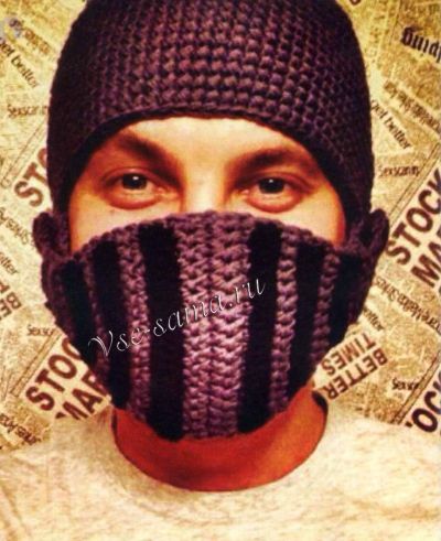 Шапка-шлем крючком, фото Шапка-шлем крючком, фото