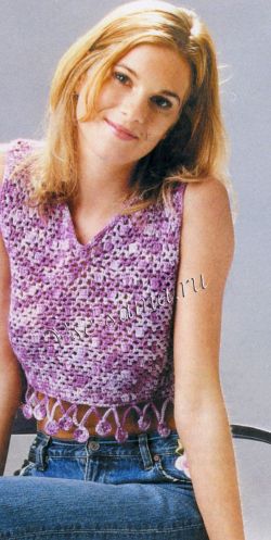 Топ сеточкой крючком, фото Топ сеточкой крючком, фото