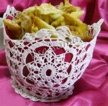 Вазочка для печенья крючком Вазочка для печенья крючком