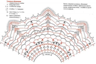 Воротник крючком - осеннее утро, схема Воротник крючком - осеннее утро, схема