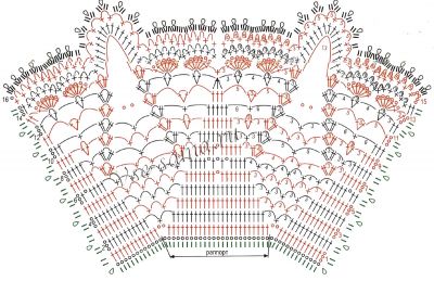 Воротник крючком - летняя звезда, схема Воротник крючком - летняя звезда, схема
