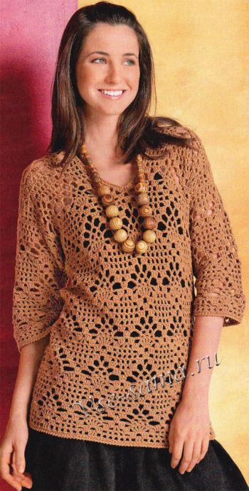 Ажурный женский пуловер Ажурный женский пуловер