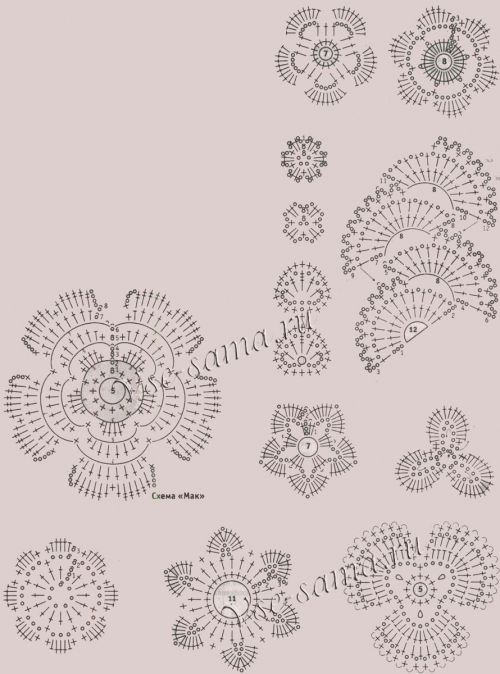 Для мамы и дочки платья крючком, схема 2 Для мамы и дочки платья крючком, схема 2