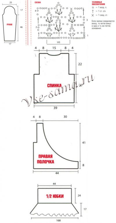 Жакетик и юбка, схема