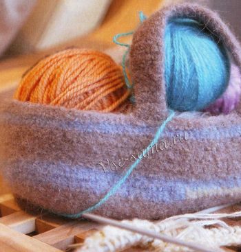 Корзинка для клубков крючком Корзинка для клубков крючком
