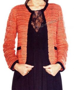 Лаконичный жакет крючком Лаконичный жакет крючком