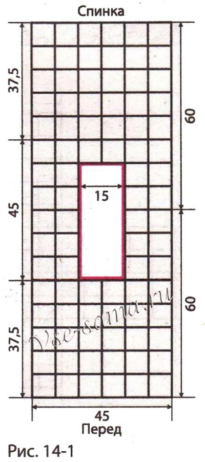 Майка крючком, выкройка