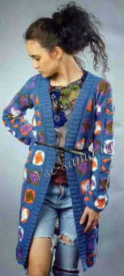 Пальто из цветных квадратов, фото Пальто из цветных квадратов, фото