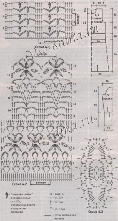 Платье Золотая осень, схемы, выкройка