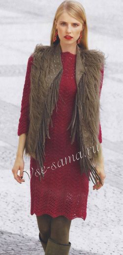 Платье до колена крючком, фото Платье до колена крючком, фото