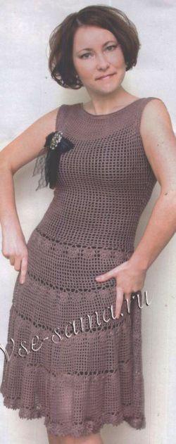 Платье крючком Кокетка Платье крючком Кокетка