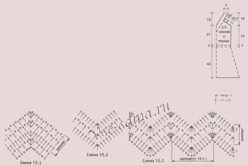 Платье летнее крючком, схема Платье летнее крючком, схема
