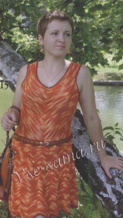 Платье летнее крючком Платье летнее крючком