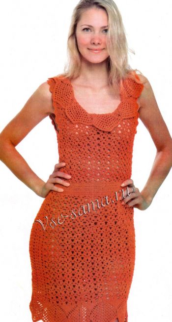 Платье вязаное крючком Платье вязаное крючком