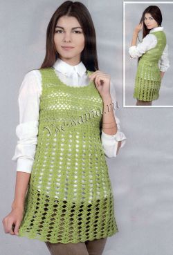 Салатовая туника, фото Салатовая туника, фото