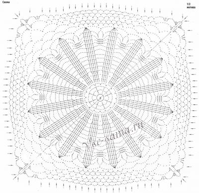 Шаль крючком Ажурные мечты, схема Шаль крючком Ажурные мечты, схема