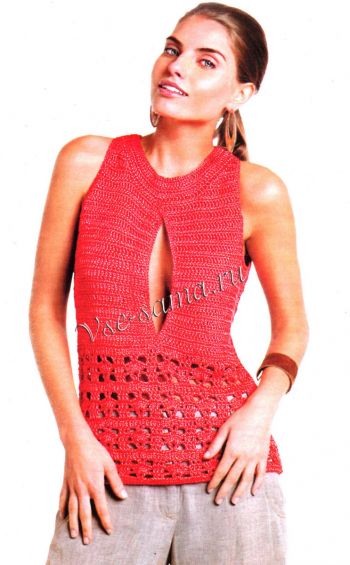 Топ - Коралловый каприз Топ - Коралловый каприз