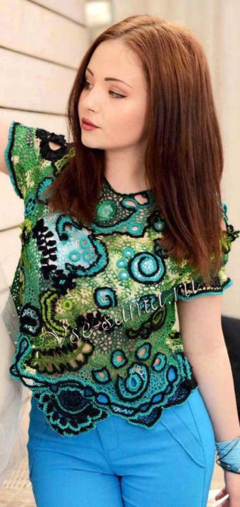 Топ крючком - ирландское кружево Топ крючком - ирландское кружево