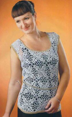 Топ с золотистой отделкой, фото Топ с золотистой отделкой, фото