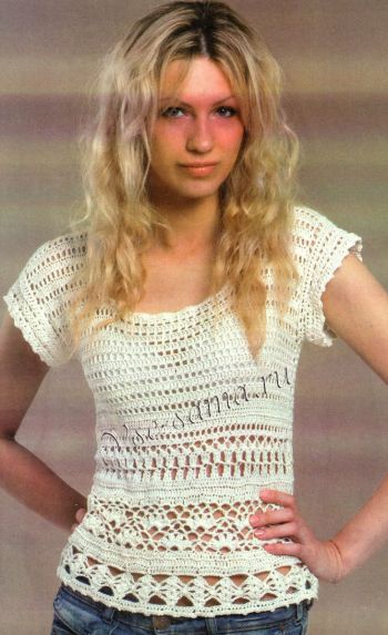 Топ вязаный крючком Топ вязаный крючком