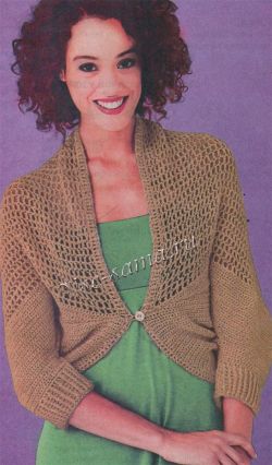 Удлиненное болеро крючком Удлиненное болеро крючком